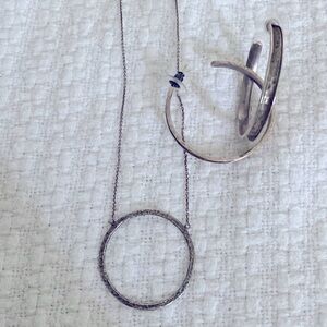 Silpada Duomo Necklace and Earrings Sterling Silver